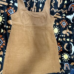 Hem & Thread Tan Corduroy Dress